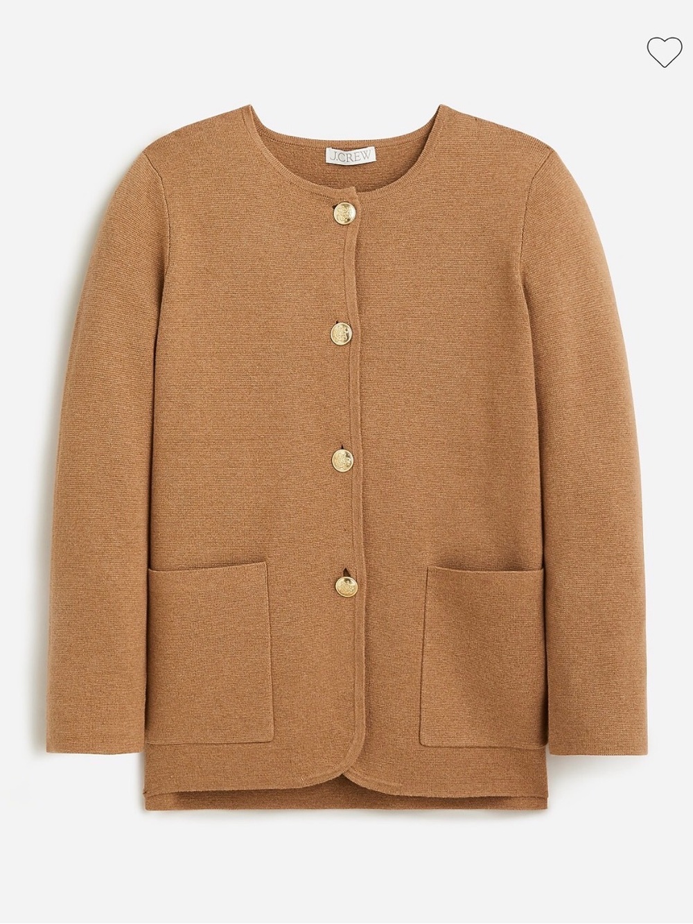 J. Crew Giselle Camel Knit Blazer